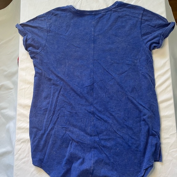 Blue Short Sleeve Tee with Happy Mama Print - Picture 5 of 7